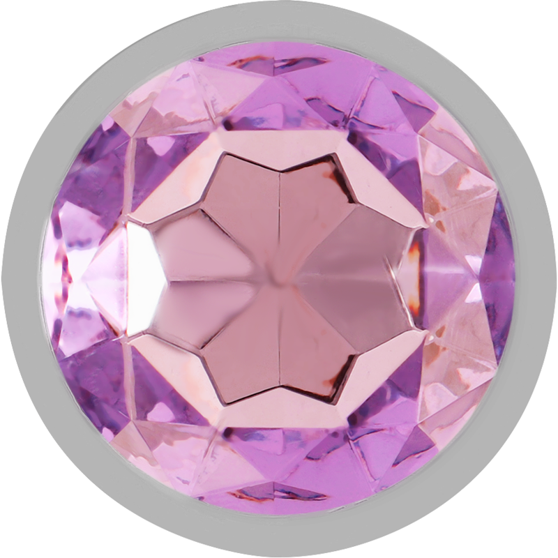 INTENSE - ALUMINUM METAL BUTT PLUG WITH VIOLET CRYSTAL SIZE L
