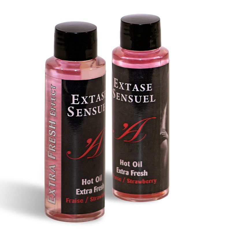 SENSUAL EXTASE - ACEITE DE MASAJE CON EFECTO FRESA EXTRA FRESCA 100 ML