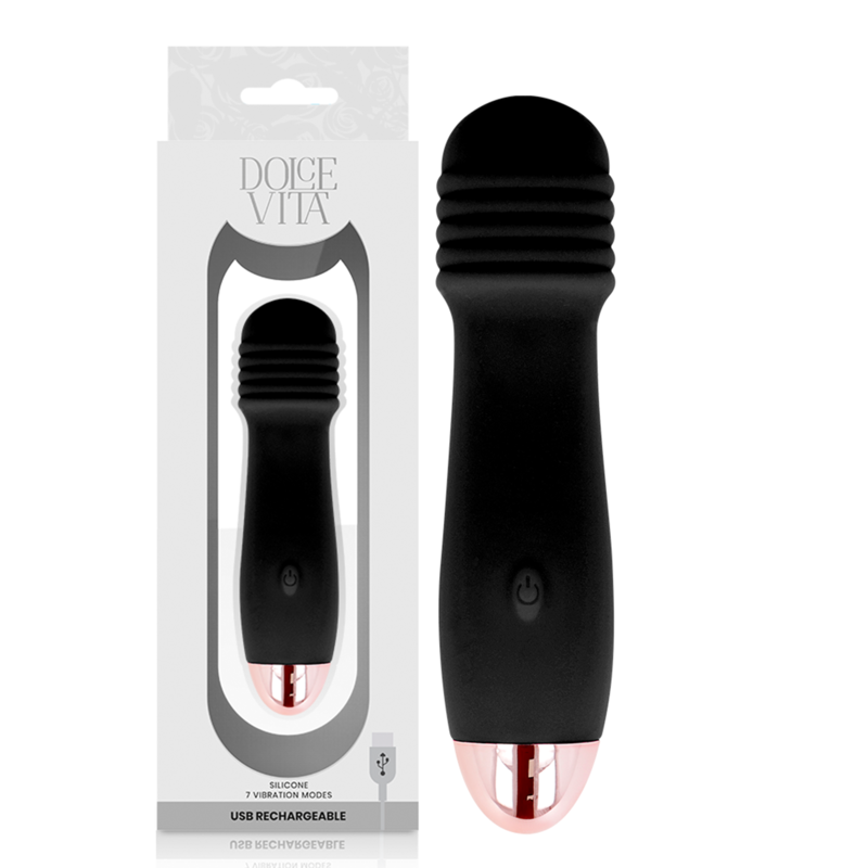 VIBRADOR RECARGABLE TRES NEGRO 7 VELOCIDADES