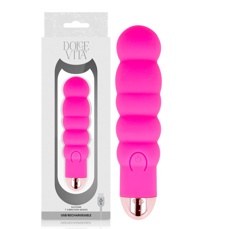 VIBRADOR RECARREGÁVEL SEIS PINK 7 VELOCIDADES