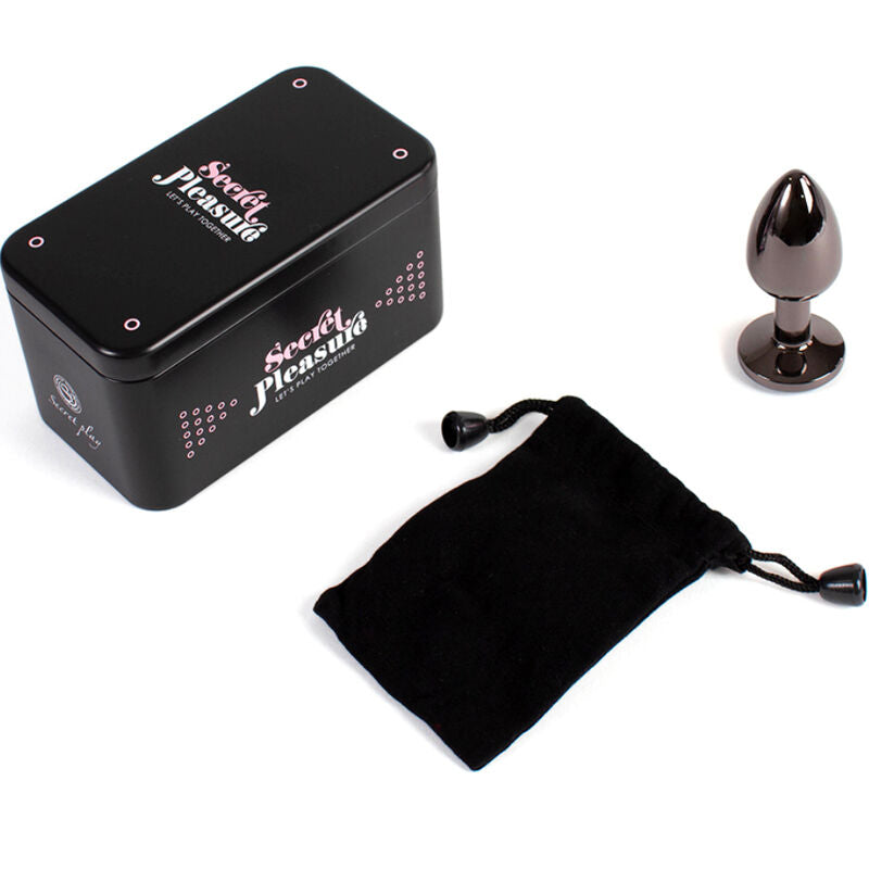 SECRETPLAY - PLUG ANAL GUNMETAL TAMAÑO PEQUEÑO 7 CM