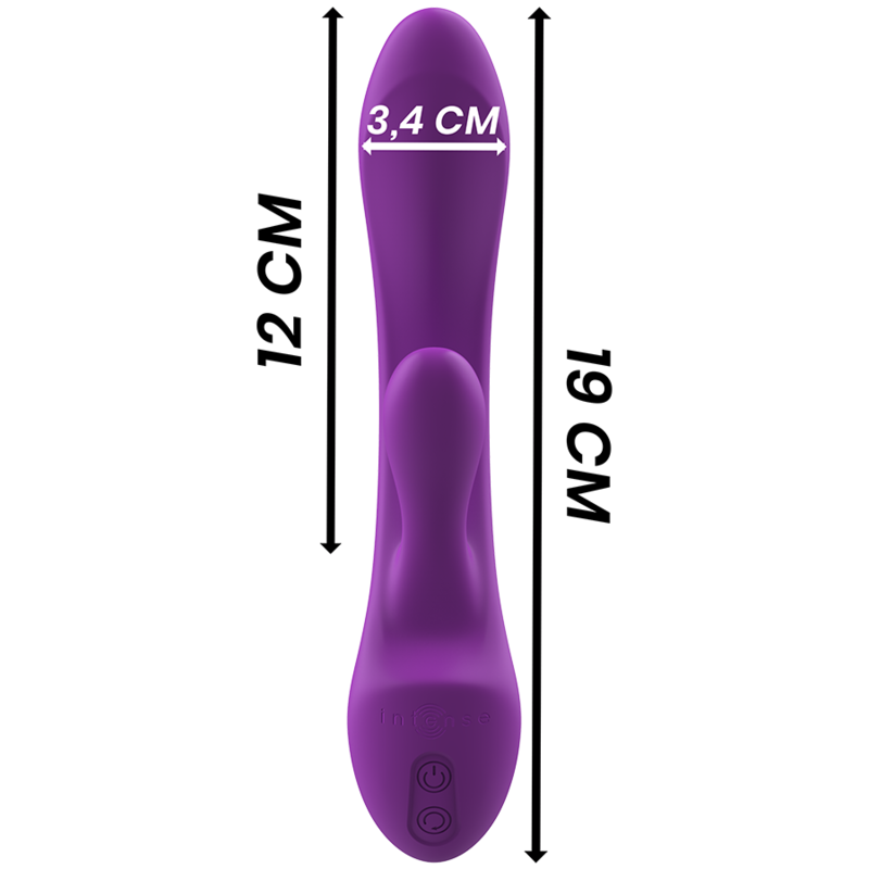 INTENSE - VIBRADOR DE SILICONA LÍQUIDA LUIGI RABBIT PÚRPURA