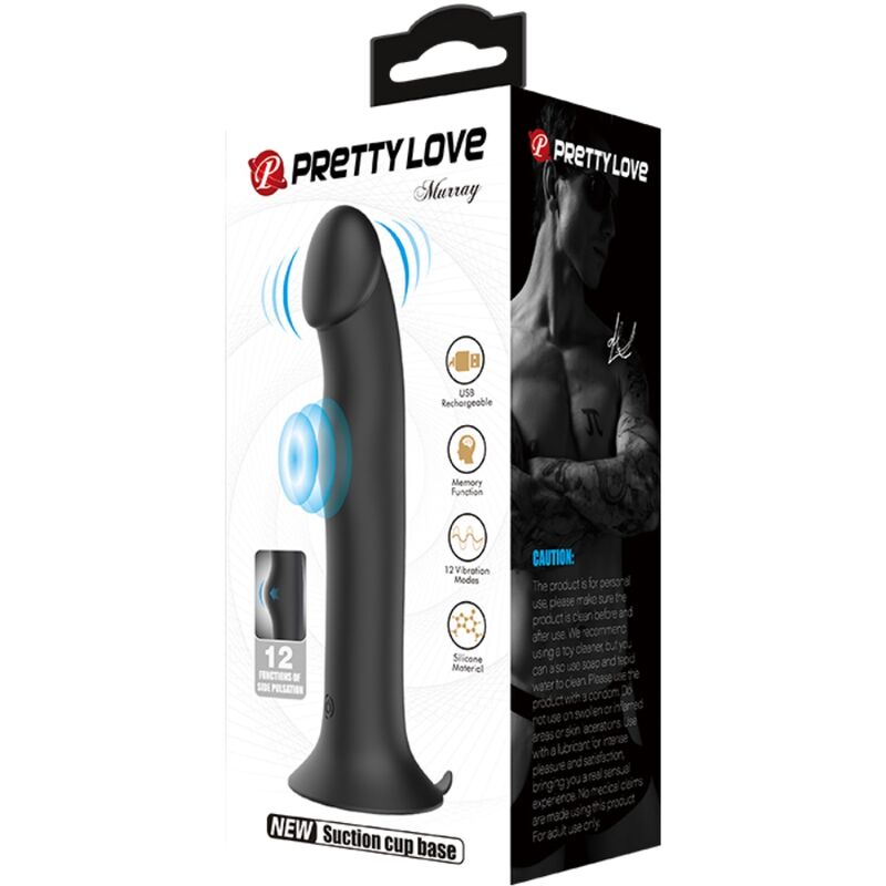 PRETTY LOVE - VIBRADOR MURRAY Y SUCCIONADOR DE CLÍTORIS NEGRO