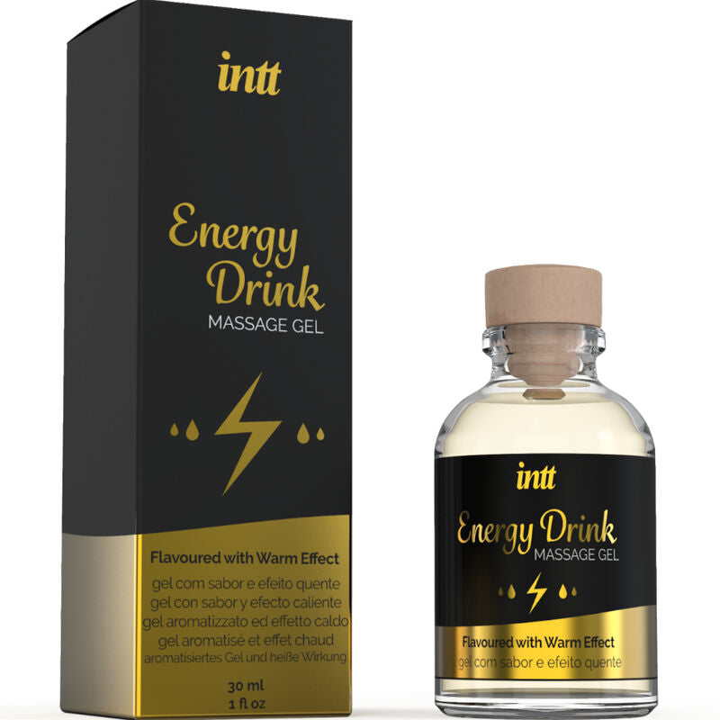 MASAJE INTT Y SEXO ORAL - GEL DE MASAJE CON BEBIDA ENERGÉTICA AROMATIZADA Y EFECTO CALOR