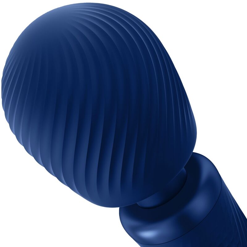 FUN FACTORY - VIM - VARITA VIBRADORA DE SILICONA RECARGABLE CON PESO RUMBLE AZUL MEDIANOCHE