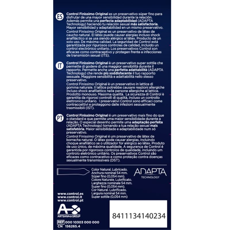 CONTROL - CONDONES FINOS 12 UNIDADES