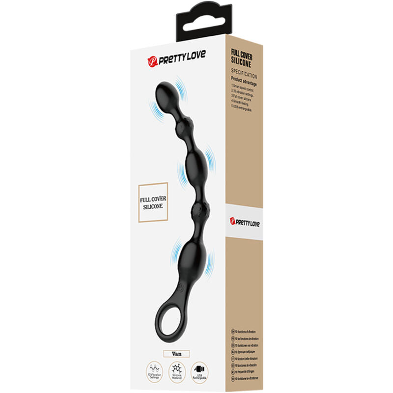 PRETTY LOVE - BOLAS ANALES VAN 10 VIBRACIONES SILICONA RECARGABLES