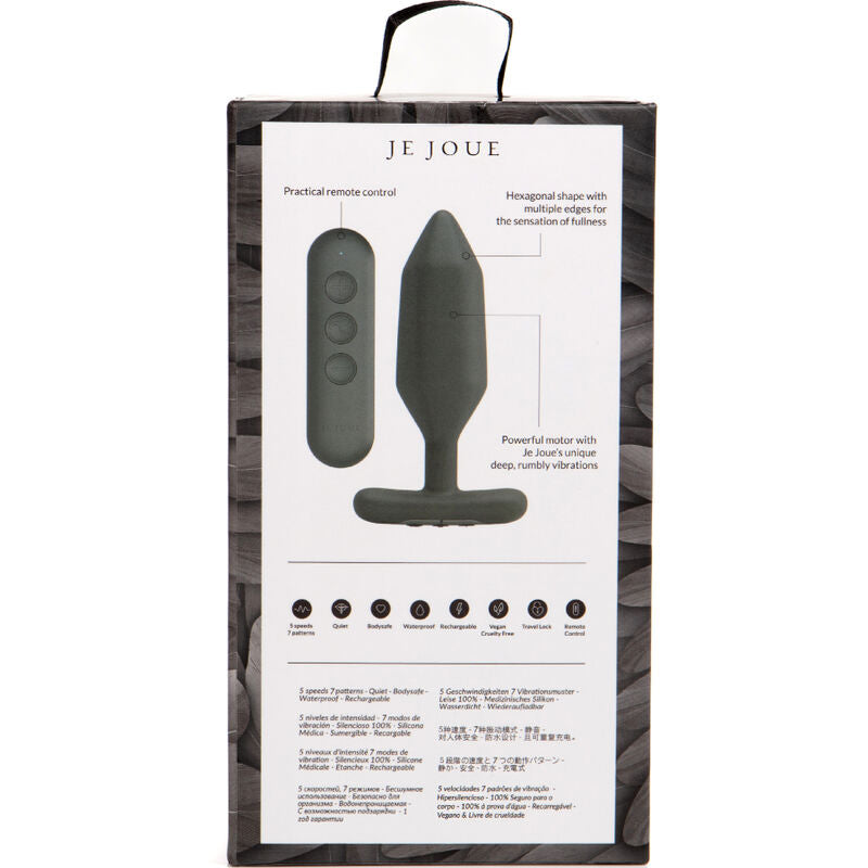 JE JOUE - VIBRADOR ANAL PLUG DE ÓNIX NEGRO