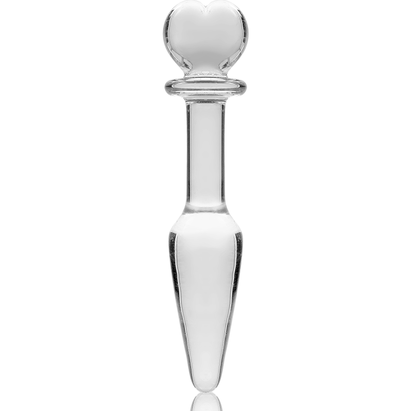 SERIE NEBULA DE IBIZA - MODELO 7 PLUG ANAL CRISTAL BOROSILICATO TRANSPARENTE 13,5 CM -O- 3 CM