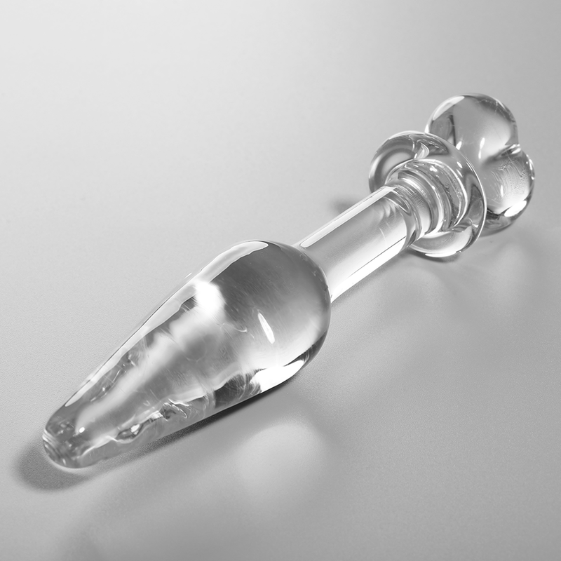 SERIE NEBULA DE IBIZA - MODELO 7 PLUG ANAL CRISTAL BOROSILICATO TRANSPARENTE 13,5 CM -O- 3 CM