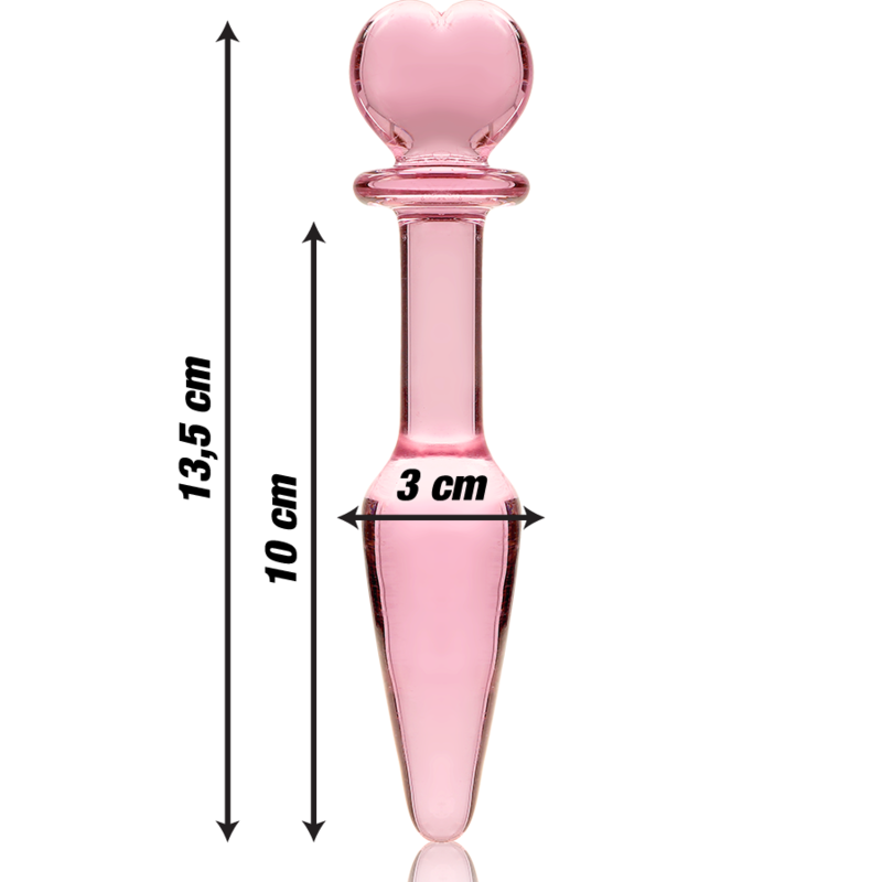 SERIE NEBULA DE IBIZA - MODELO 7 PLUG ANAL CRISTAL BOROSILICATO TRANSPARENTE 13,5 CM -O- 3 CM