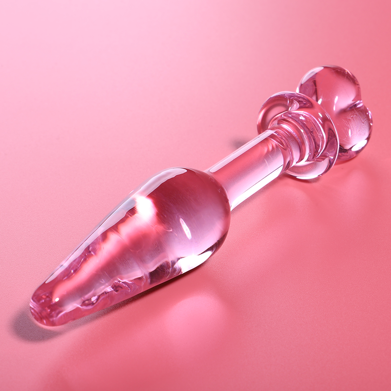 SERIE NEBULA DE IBIZA - MODELO 7 PLUG ANAL CRISTAL BOROSILICATO TRANSPARENTE 13,5 CM -O- 3 CM