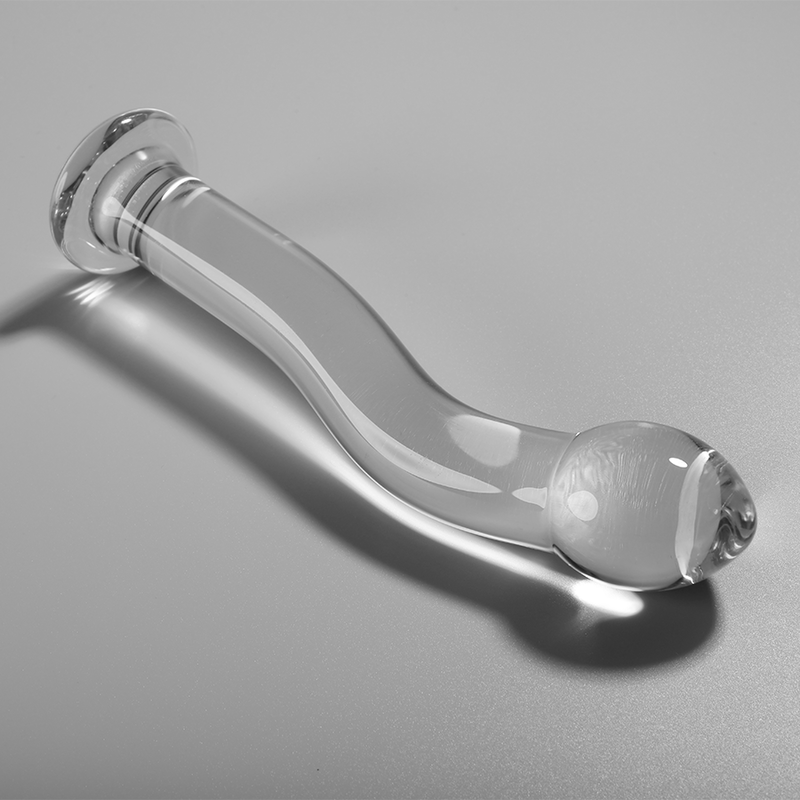 SERIE NEBULA BY IBIZA - MODELO 18 DILDO DE VIDRIO BOROSILICATO TRANSPARENTE 18,5 CM -O- 3,5 CM