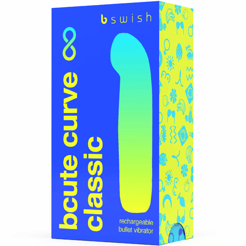 B SWISH - VIBRADOR DE SILICONA AZUL RECARGABLE BCUTE CURVE INFINITE CLASSIC