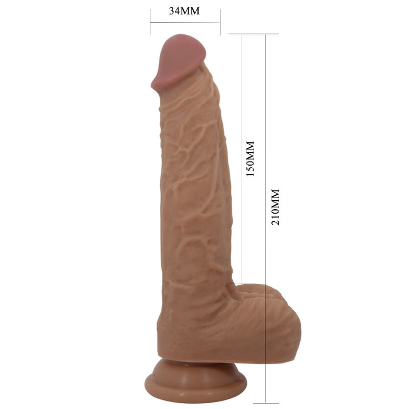 PRETTY LOVE - DILDO DE SILICONA JONATHAN 3 VIBRACIONES + 3 TAMAÑOS DE INSERTO CONTROL REMOTO 21 CM