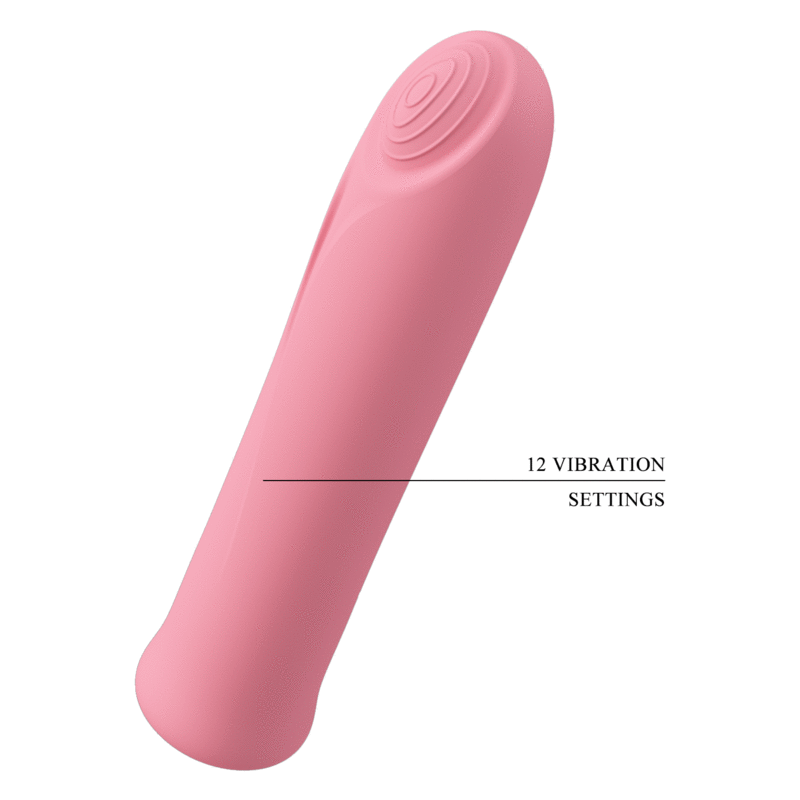 VIBRADOR CURTIS MINI SUPER POWER 12 VIBRACIONES DE SILICONA ROSA