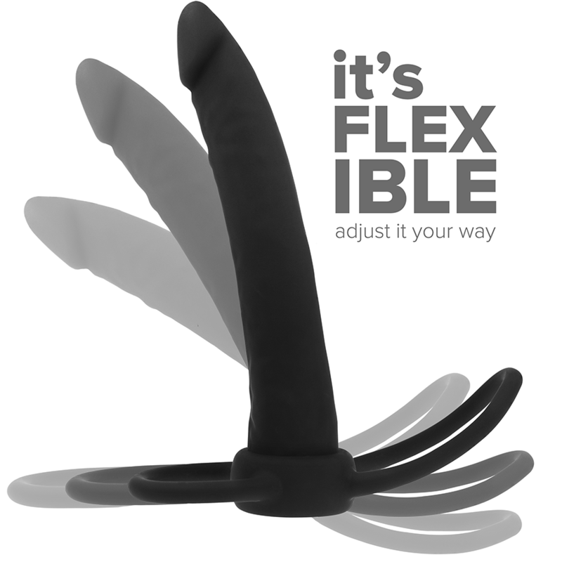 MITOLOGÍA - DILDO ANAL COBI ONYX CON ANILLO PARA PENE Y TESTIGOS 13 CM SILICONA