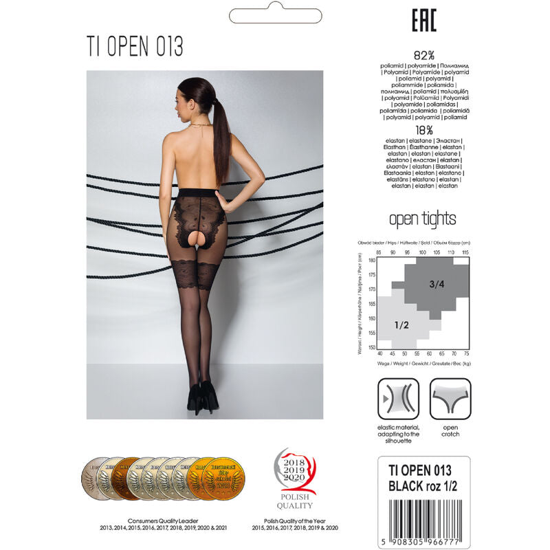 PANTALÓN PASSION - TIOPEN 013 NEGRO 1/2 20/40 DEN