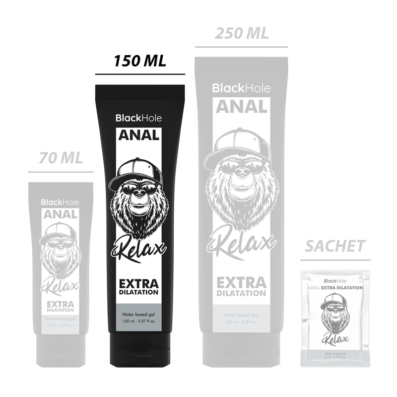 BLACK HOLE - GEL DILATADOR ANAL A BASE DE AGUA 150 ML
