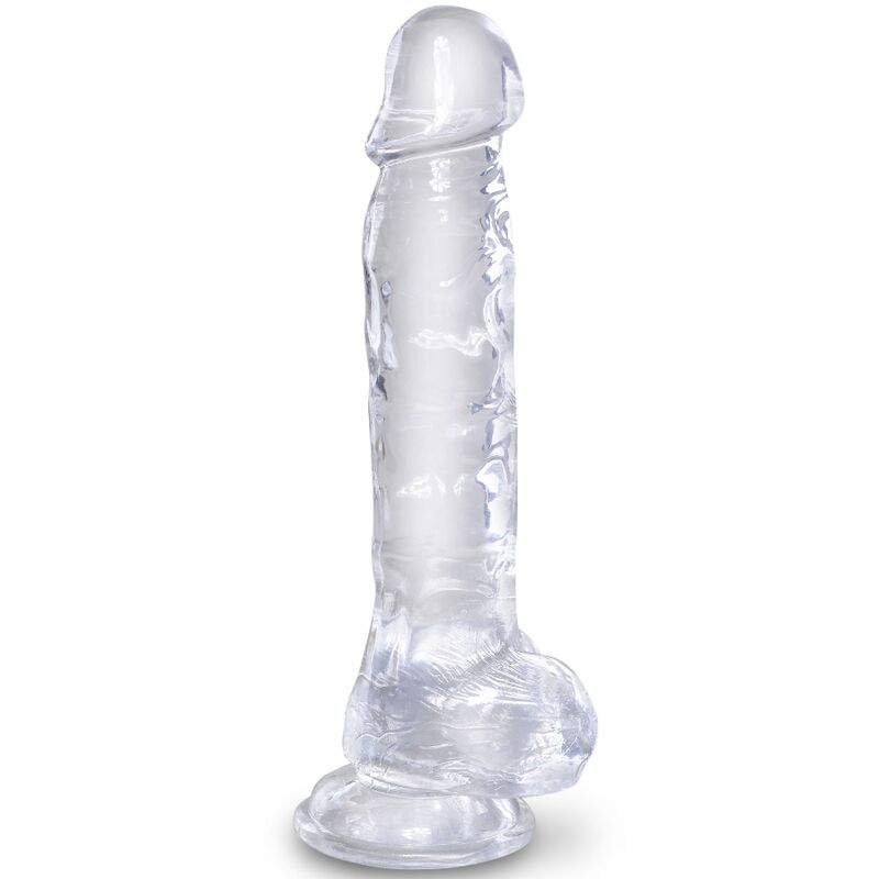 KING COCK - CLEAR REALISTIC PENIS WITH 16.5 CM TRANSPARENT BALLS