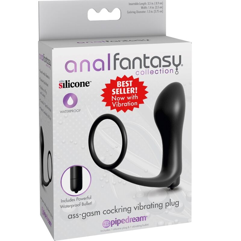 COLECCIÓN ELITE ANAL FANTASY - ANILLO VIBRADOR ANAL PLUG ASS-GASM
