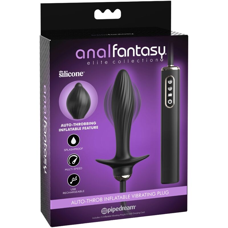COLECCIÓN ANAL FANTASY ELITE - PLUG INFLABLE Y VIBRADOR AUTO-THROB
