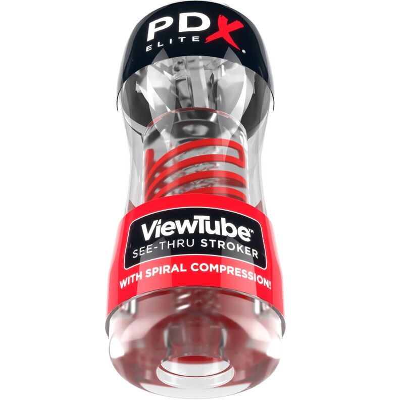 PDX ELITE - COMPRESOR ESPIRAL TRANSPARENTE STROKER VIEWTUBE 2