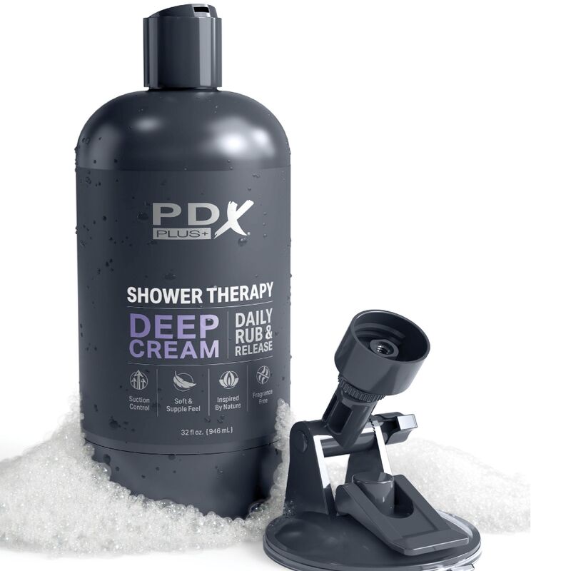 PDX PLUS - MASTURBADOR STROKER DISCRETO DISEÑO DE BOTELLA DE CHAMPÚ EN CREMA PROFUNDA