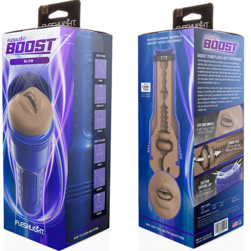 FLESHLIGHT BOOST - MASTURBADOR BOCA DE CARNE BLOW MD RP 