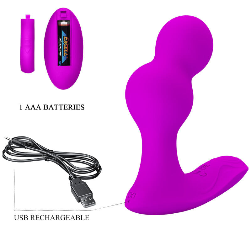 PRETTY LOVE - MASAJEADOR VIBRADOR ANAL TERRANCE CON CONTROL REMOTO