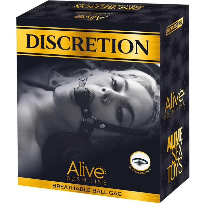 ALIVE - MORDAZA DISCRETIVA TRANSPIRABLE NEGRA