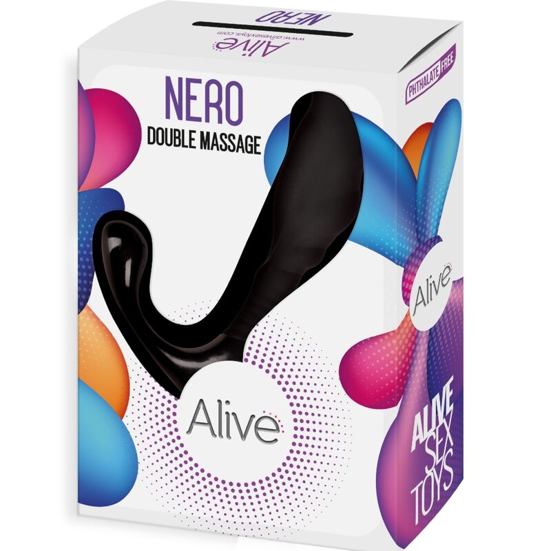 ALIVE - NERO MASAJEADOR DOBLE ANAL Y DE PRÓSTATA