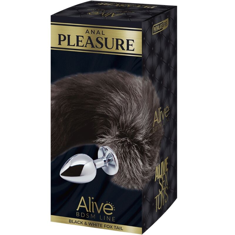 ALIVE - PLUG DE PLACER ANAL CON COLA DE ZORRO DE METAL TAMAÑO S