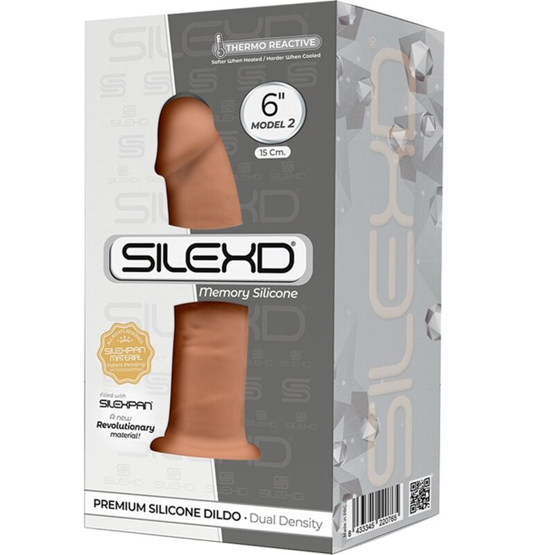 SILEXD - MODELO 2 PENE REALISTA PREMIUM SILEXPAN SILICONA CARAMELO 15,4 CM