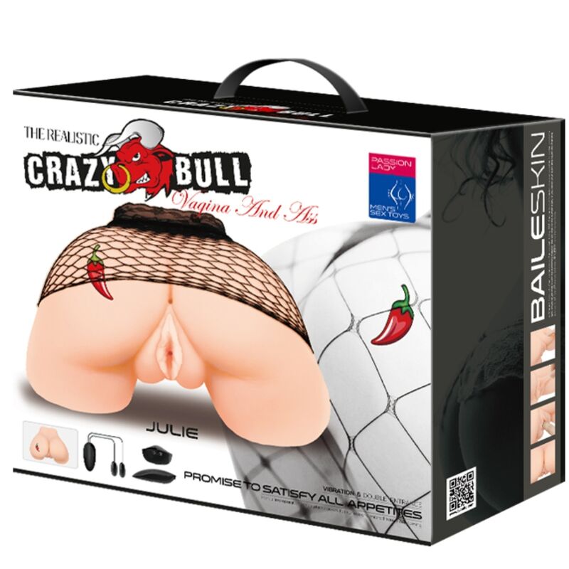 CRAZY BULL - VAGINA DE MALLA REALISTA Y COÑO DESNUDO CON VIBRADOR