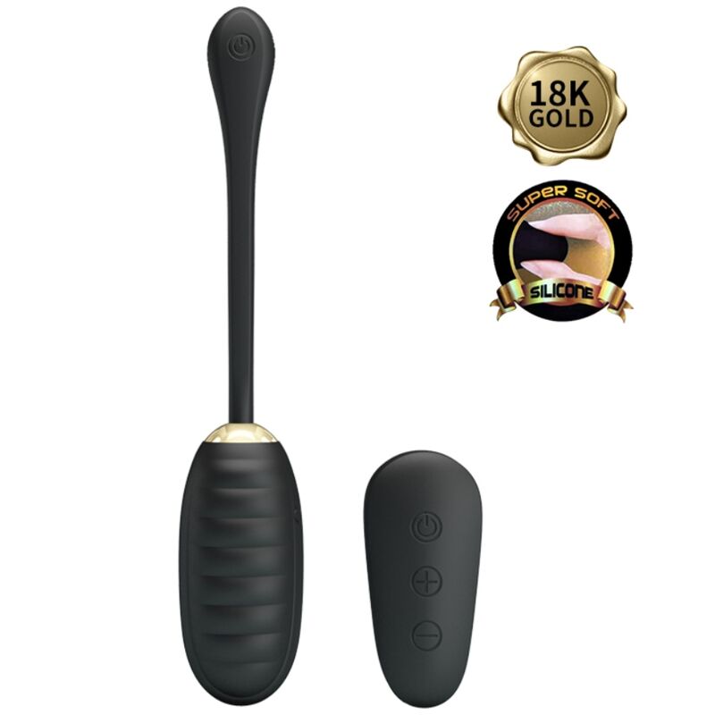 PRETTY LOVE - DOREEN HUEVO VIBRADOR RECARGABLE DE LUJO NEGRO CONTROL REMOTO