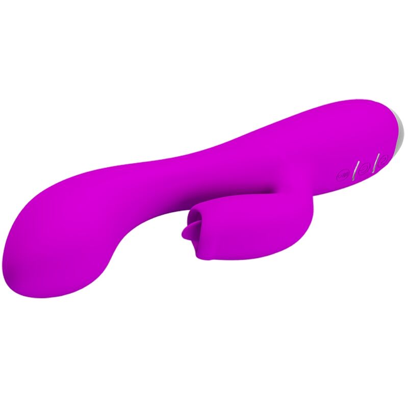 PRETTY LOVE - VIBRADOR CONEJO RECARGABLE GLORIA - IMPERMEABLE MORADO
