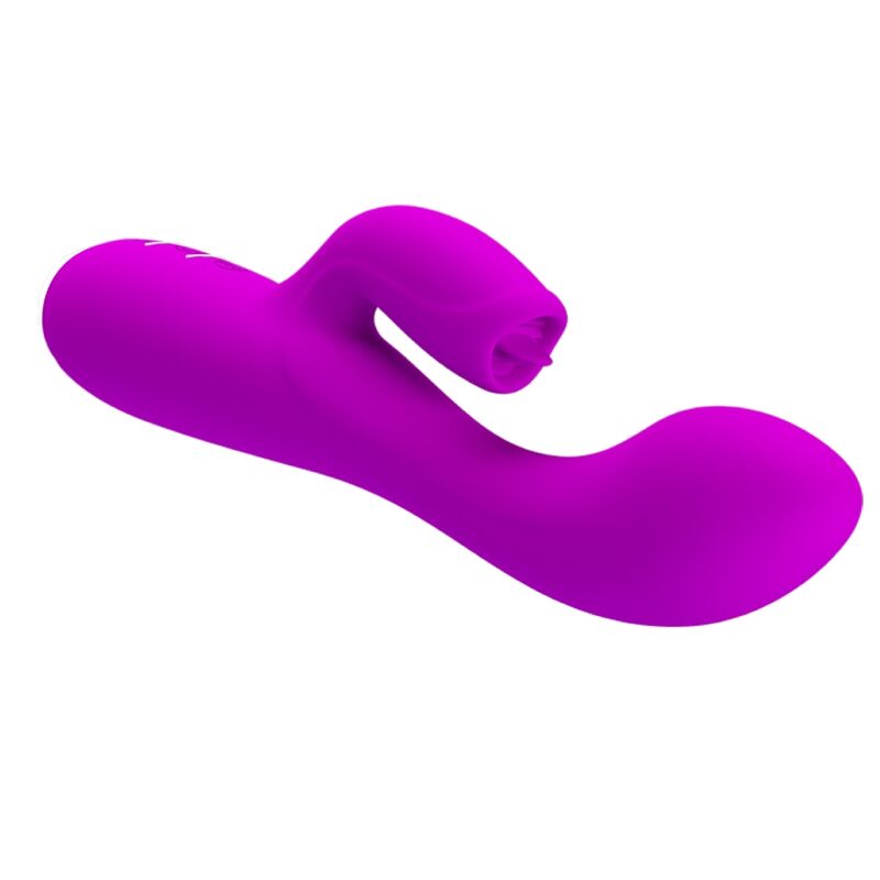 PRETTY LOVE - VIBRADOR CONEJO RECARGABLE GLORIA - IMPERMEABLE MORADO