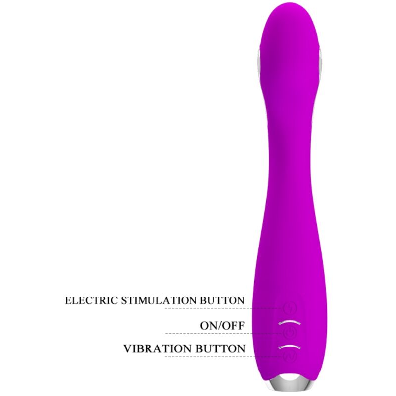PRETTY LOVE - VIBRADOR ELECTROSHOCK RECARGABLE HECTOR - IMPERMEABLE PÚRPURA
