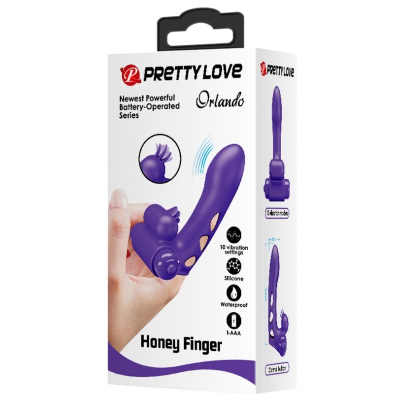PRETTY LOVE - PURPLE ORLANDO FINGER VIBRATOR COVER