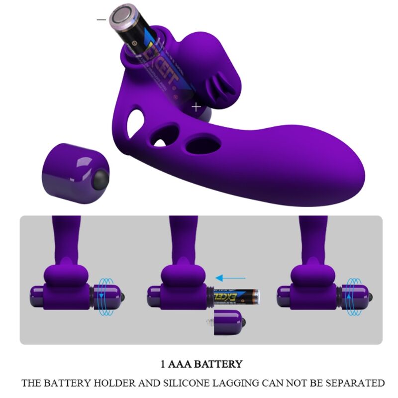 PRETTY LOVE - PURPLE ORLANDO FINGER VIBRATOR COVER