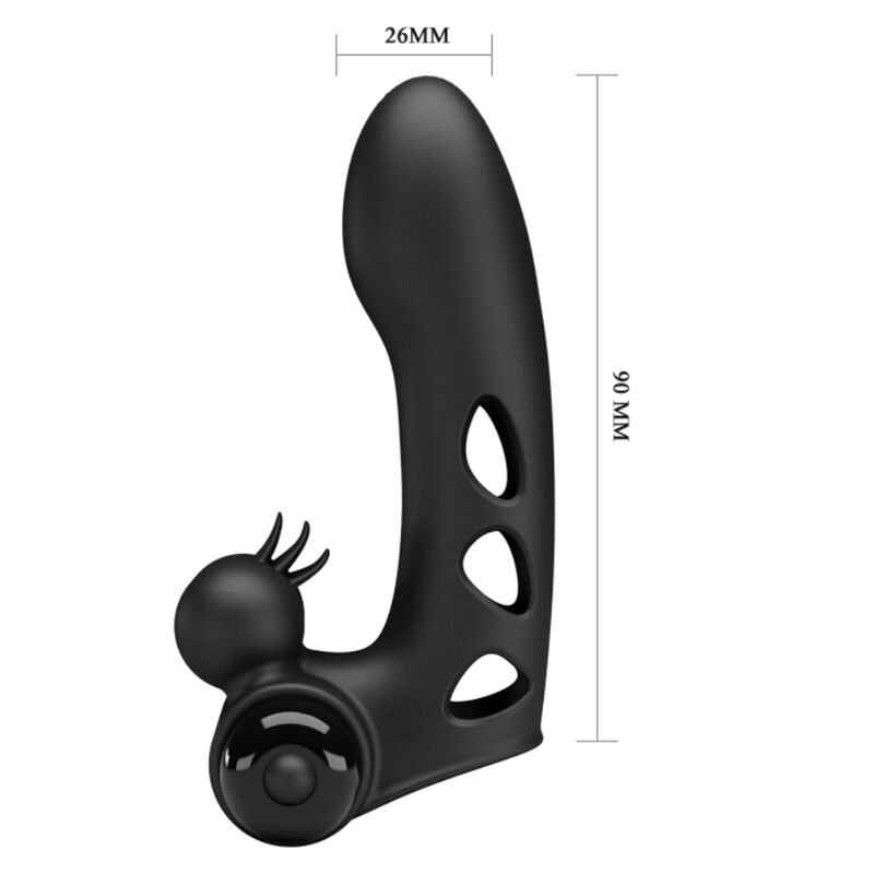 PRETTY LOVE - FUNDA PARA VIBRADOR DE DEDOS ORLANDO NEGRO