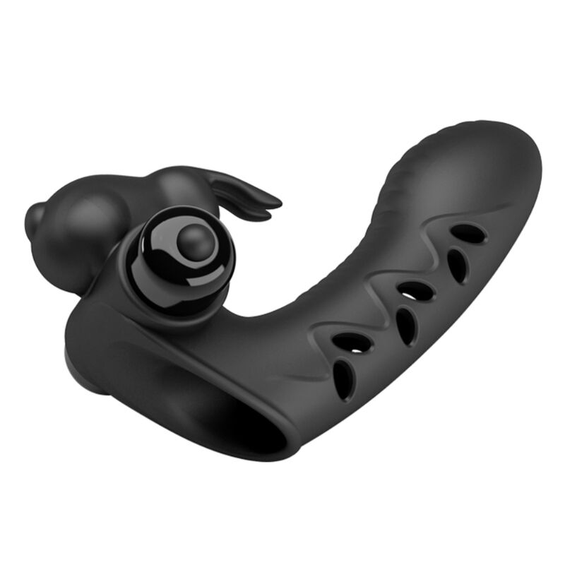 PRETTY LOVE - FUNDA PARA VIBRADOR DE DEDO CONEJO NEGRO VANCE