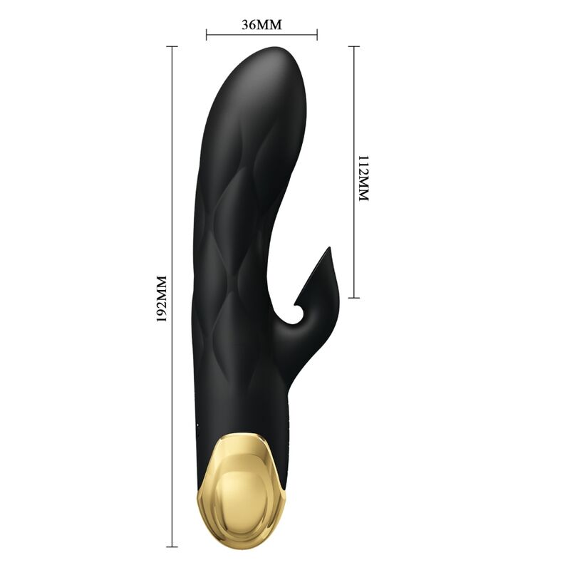 PRETTY LOVE - VIBRADOR DE LUJO RECARGABLE CHAPADO EN ORO NEGRO