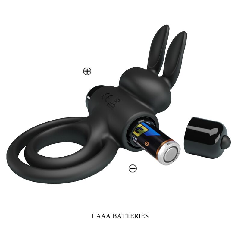 PRETTY LOVE - VIBRATOR III RABBIT RING FOR PENIS BLACK