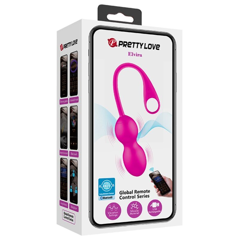 PRETTY LOVE - BOLAS VIBRATORIAS RECARGABLES ELVIRA PINK