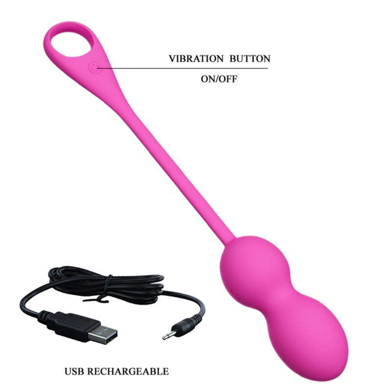 PRETTY LOVE - BOLAS VIBRATORIAS RECARGABLES ELVIRA PINK