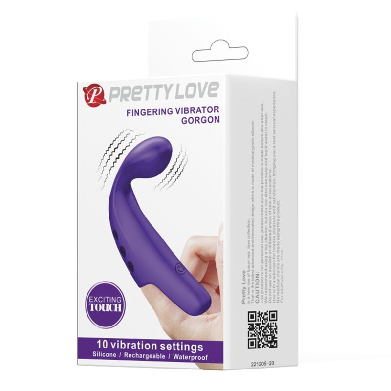 VIBRADOR DE DEDO RECARGABLE GORGON PÚRPURA