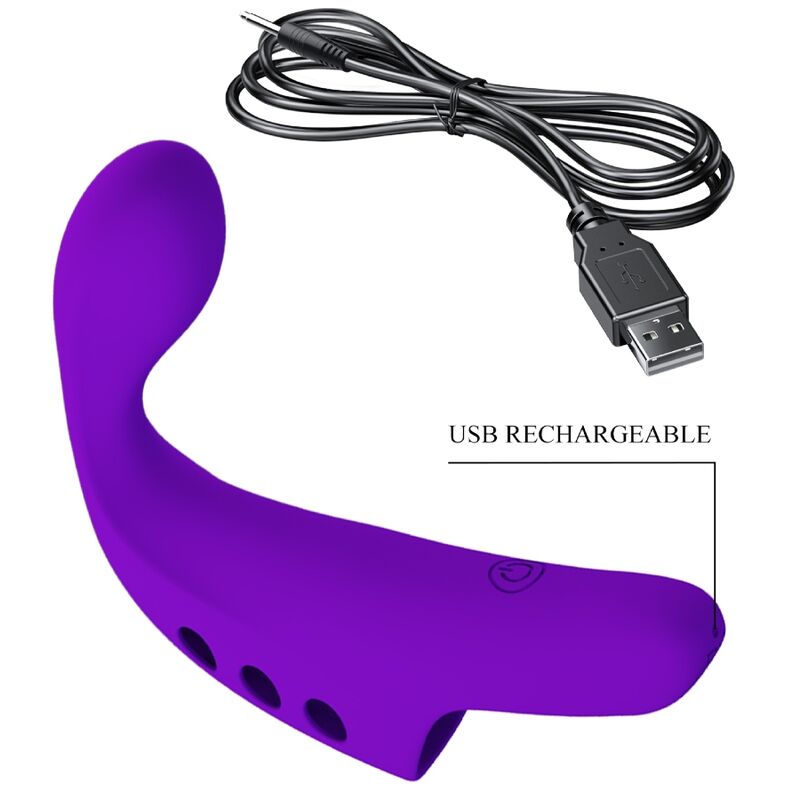 VIBRADOR DE DEDO RECARGABLE GORGON PÚRPURA