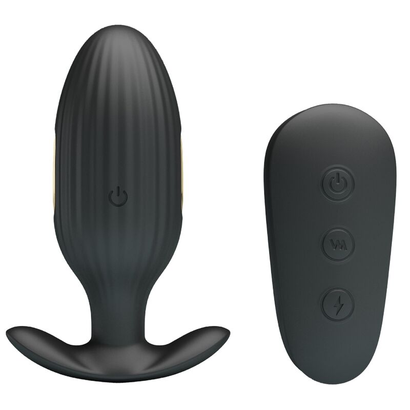 PRETTY LOVE - RECHARGEABLE ANAL KELLY PLUG VIBRATOR BLACK